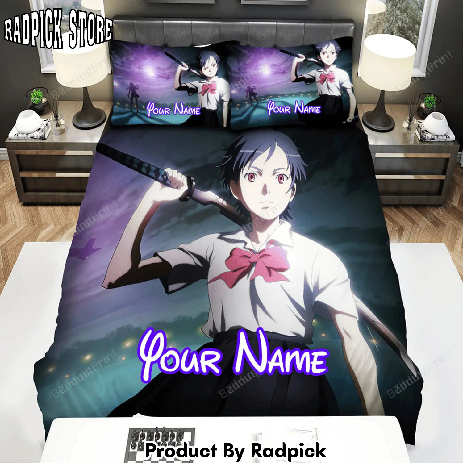 Radpick the blood2b anime saya versus the helicopter bed sheets spread duvet cover personalized name bedding sets rp3271358